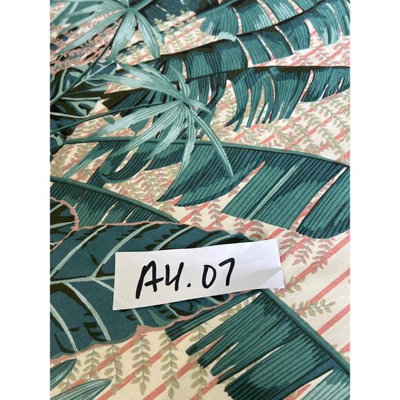 Vtg Warner & Sons Upholstery Fabric Remnant 28x92" Brisbane Palms Large Scale - Picture 11 of 11